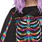 Adult Rainbow Skeleton Poncho Costume Colorful Halloween Outfit Women
